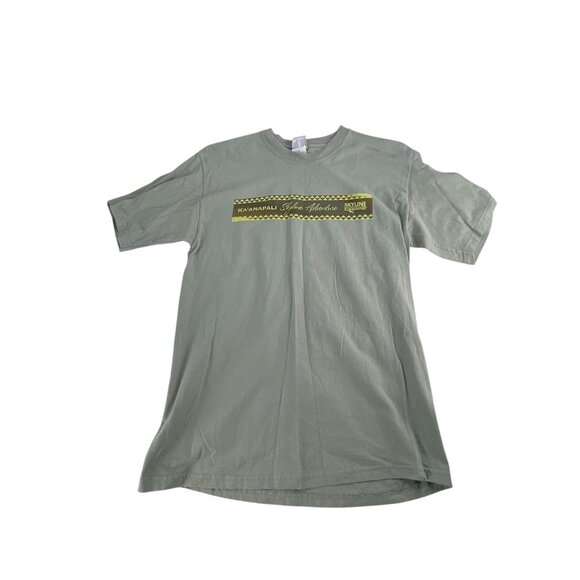 Hanes T Shirt M Kaanapali Style Adventure Beefy Gray Cotton Graphic Tee Casual - Picture 1 of 8